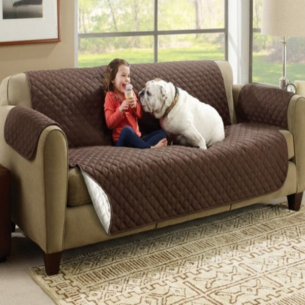Double Sofa Cover – Reversible, Washable Couch Protector