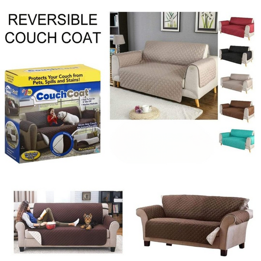Double Sofa Cover – Reversible, Washable Couch Protector