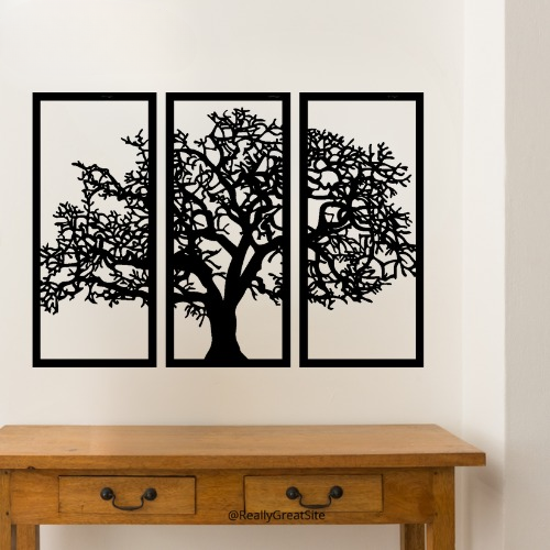 3D Wooden Tree Wall Art – Attractive Home Wall Decoration for Living Room & Bedroom