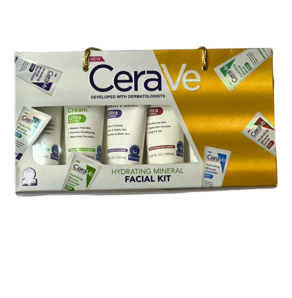 CeraVe Hydrating Mineral Facial Kit – 6 in 1 – Premium Skincare Set for Radiant & Moisturized Skin