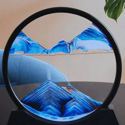 3D Moving Sand Mountain Lamp with Stand – Sandscape Painting & Moving Sand Art Home Decor