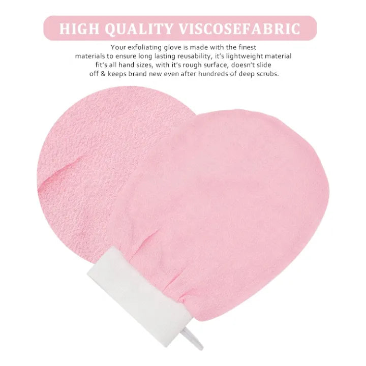 Exfoliating Gloves for Deep Cleansing & Dead Skin Removal – Bath Scrub Mitt & Body Exfoliator Glove for Smooth Skin