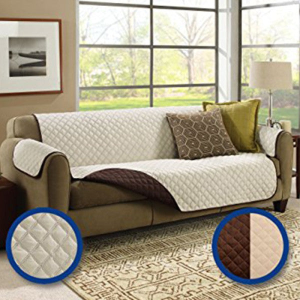 Double Sofa Cover – Reversible, Washable Couch Protector