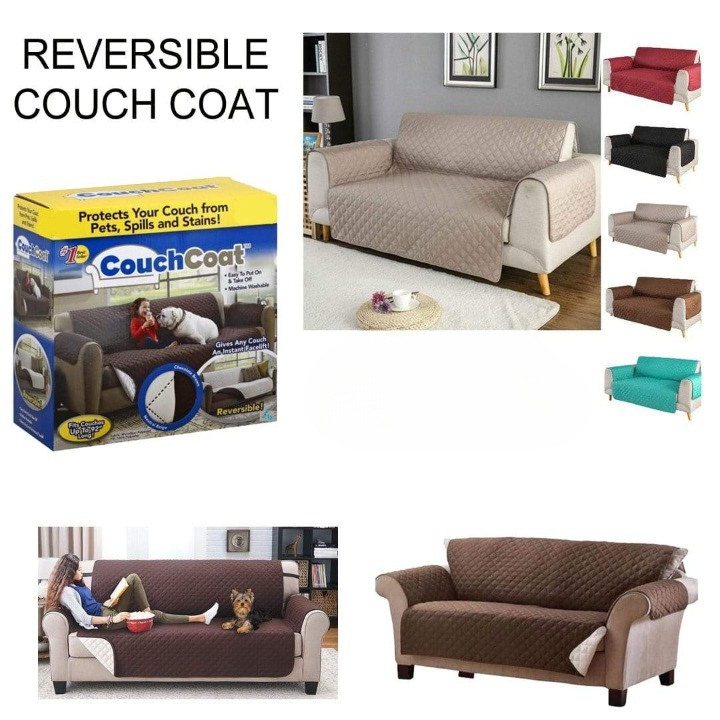 Double Sofa Cover – Reversible, Washable Couch Protector