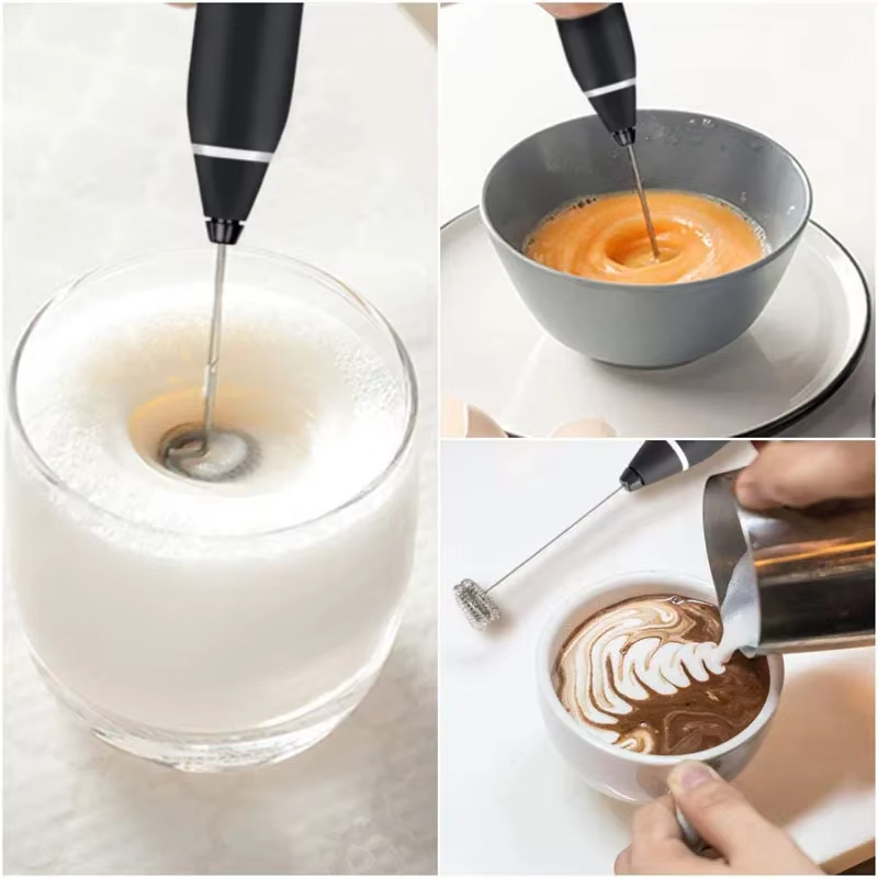2-in-1 Rechargeable Electric Coffee Frother & Egg Beater – Quick Milk Foaming Mixer for Kitchen Use