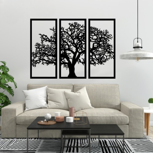 3D Wooden Tree Wall Art – Attractive Home Wall Decoration for Living Room & Bedroom