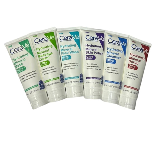 CeraVe Hydrating Mineral Facial Kit – 6 in 1 – Premium Skincare Set for Radiant & Moisturized Skin