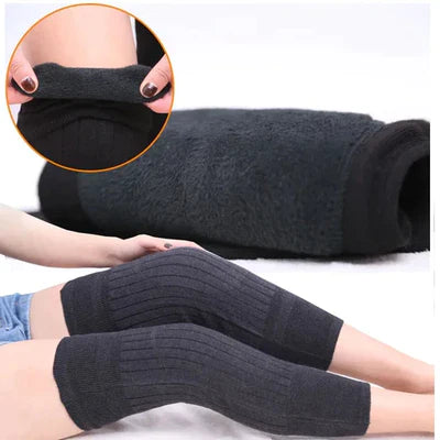1 Pair Winter Thermal Knee Warmers – Comfortable Knee Protector for Cold Weather