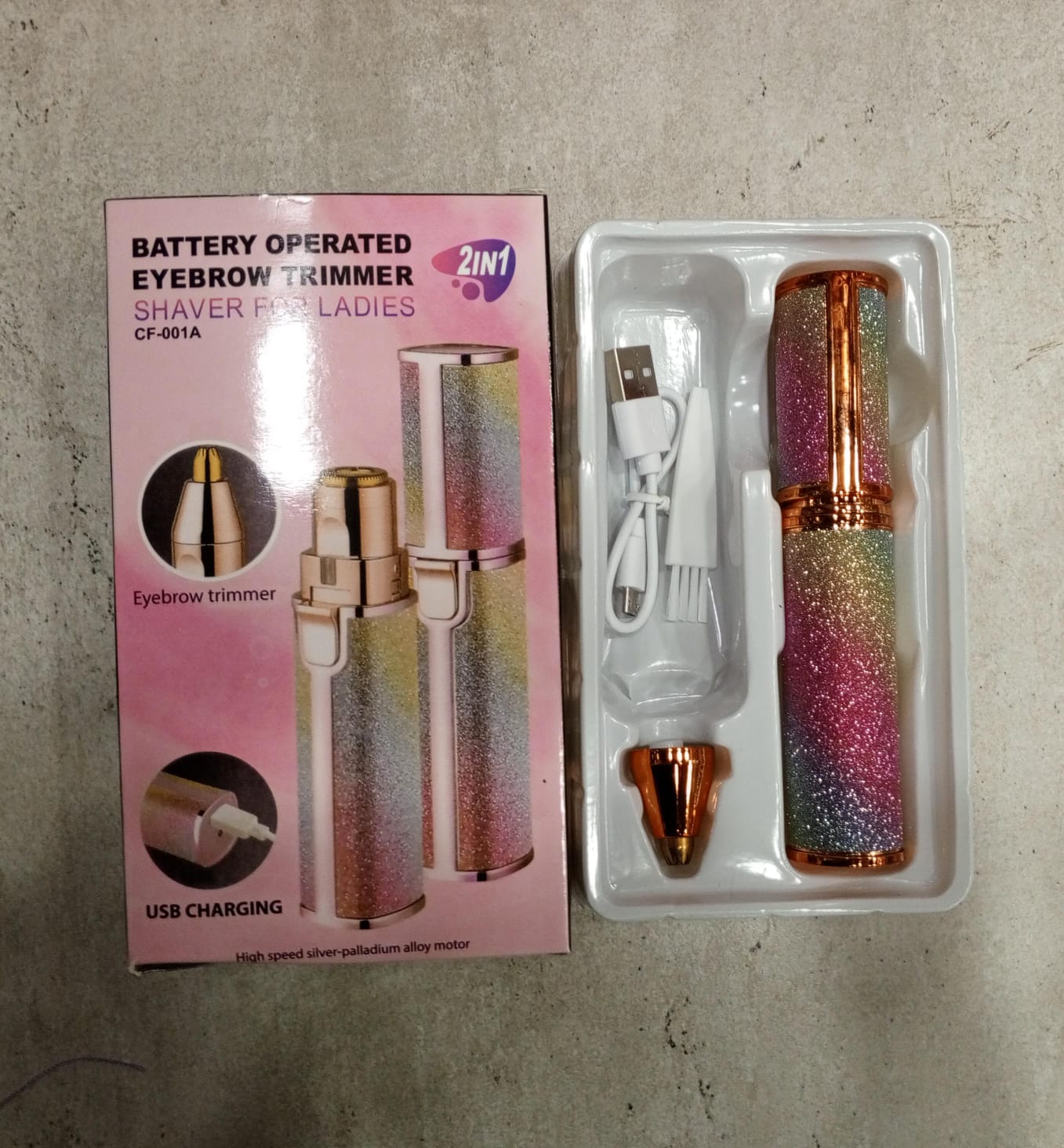 2-in-1 Electric Eyebrow Trimmer & Facial Hair Remover – Rechargeable Painless Shaver for Women