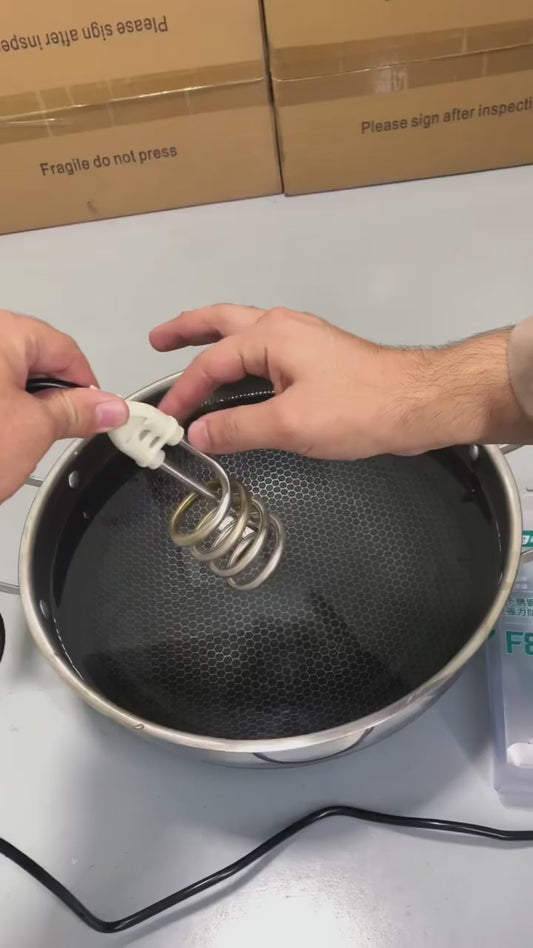 NSG F8 2000W Shockproof Water Heating Rod – Fast & Safe Immersion Heater for Buckets and Baths